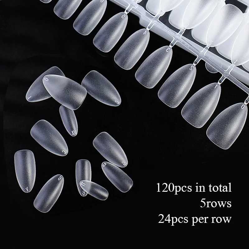 120pcs Nail Extension Press on Nails Coffin Nail Tips Clear Full Cover For Fake Nails Artificial Press on For BallerinasW250120