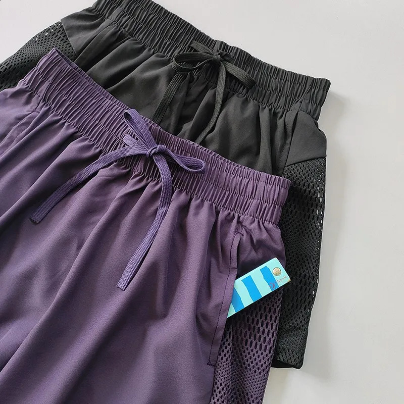 Womens Yoga Shorts High Waist Sport Fitness 2 in 1 Workout Running Pants Sports Casual Gym Quick Drying 250107