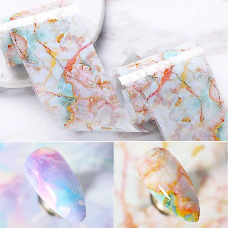 Nail Foils Marble Series Nail Transfer Foils Decorations DIY idea nail Art Transfer Sticker Decals Nail AccessoriesXJ250120
