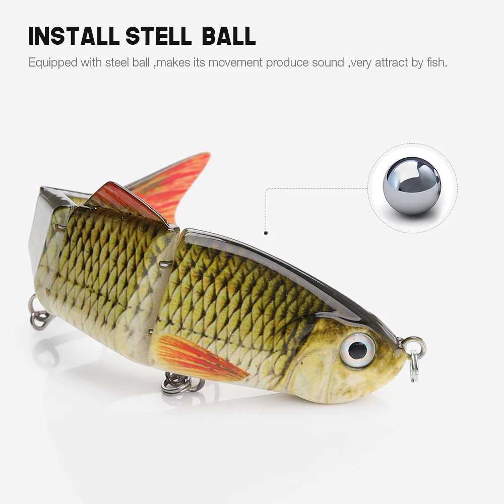 VTAVTA 12cm 16g Lifelike 4 Segments Joint Bait Artificial Fishing Lure Sinking Wobblers For Pike Swimbait Crankbaits FishingXJ250122