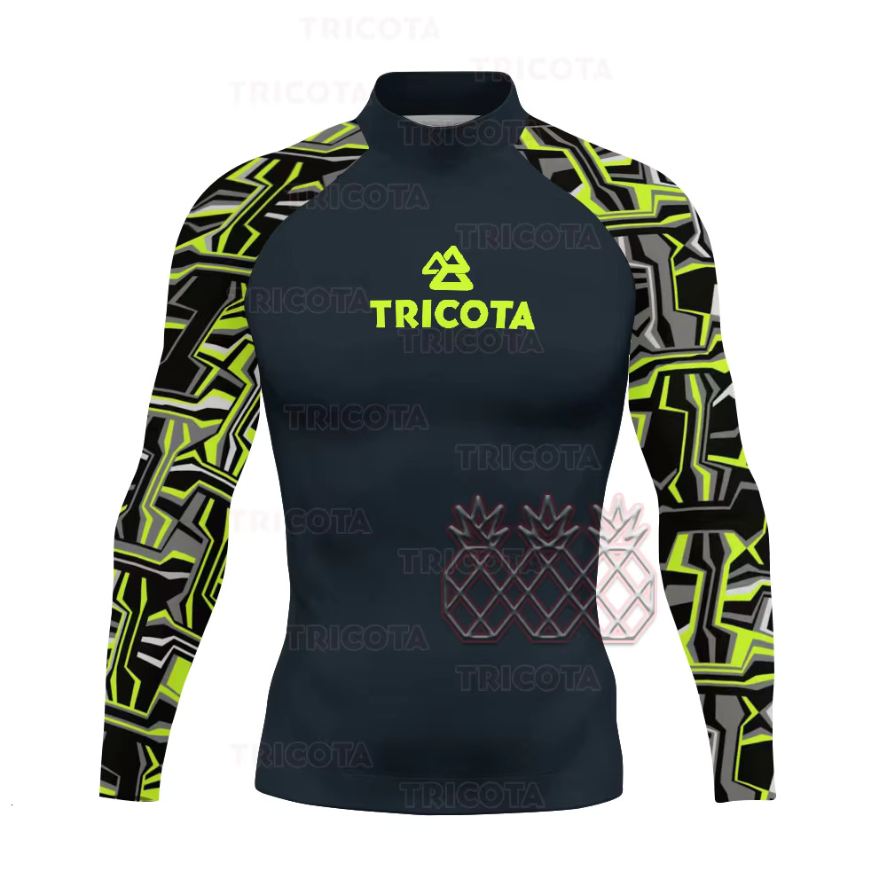 Rash Guard Swimwear Men's Long Sleeve UV Protection Diving Wear Summer Water Sports Swimming Rashguard Surfing T-Shirts