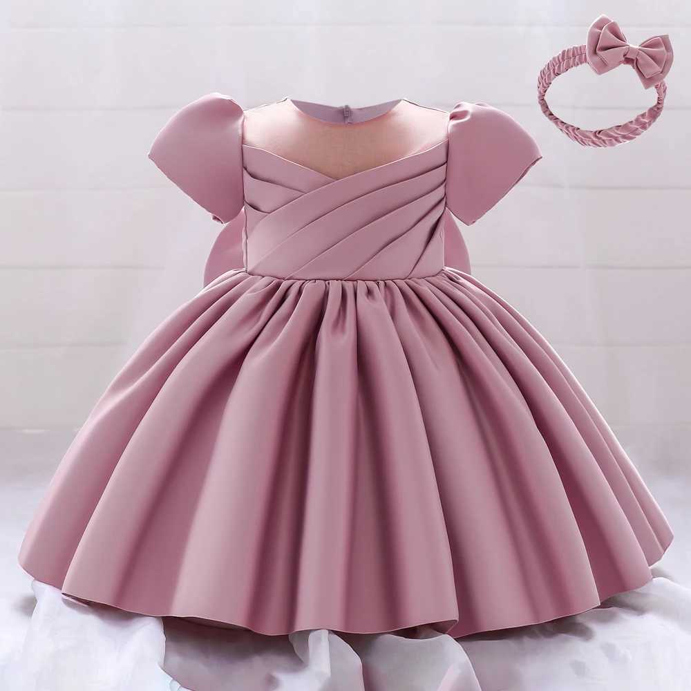 2PCS Baby Summer Dress Baby Girl First Birthday Party Dress Newborn Baptist Dress Childrens Girl Princess Wedding Dress X250203