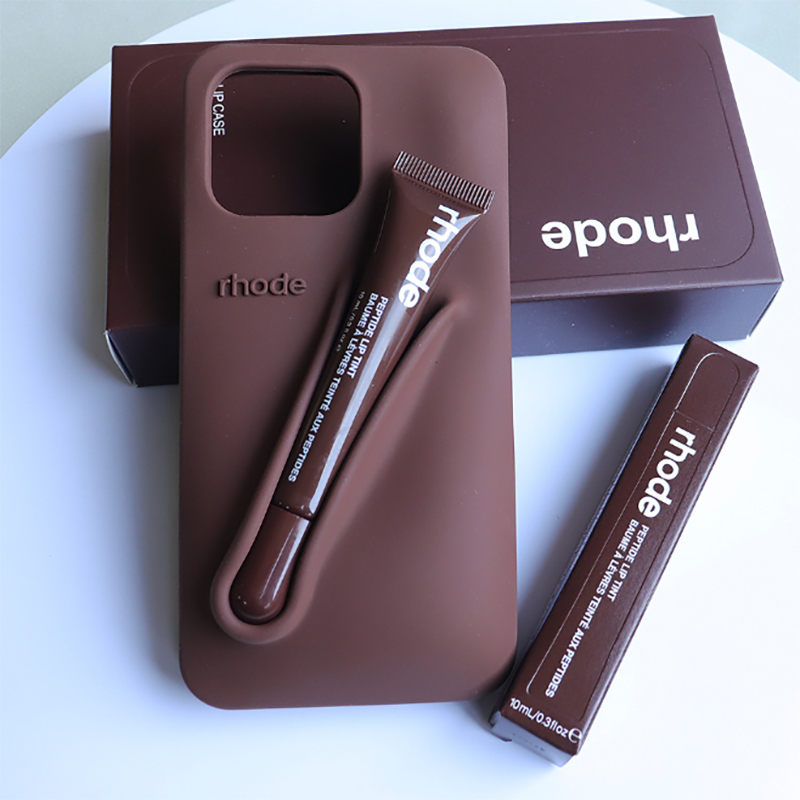 rhode phone case For iPhone 16 15 plus 14 13 12 11 pro max cases Luxurys Designer Fashion iphone case with Lip Gloss phone case silicone back cover