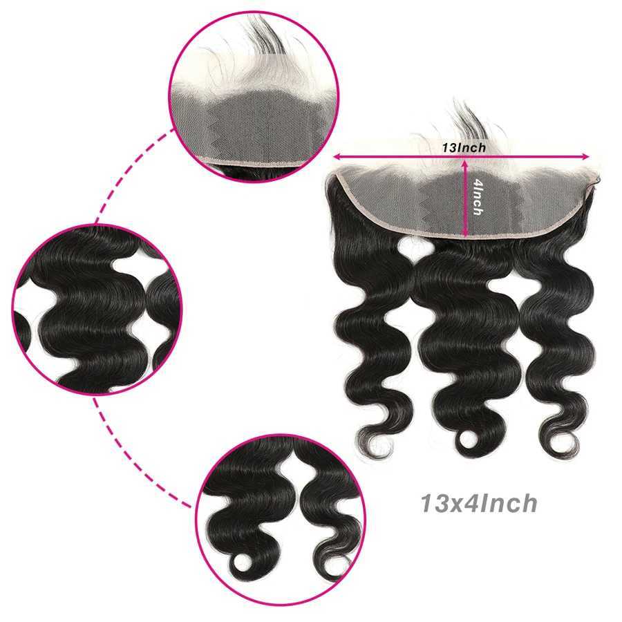 Human Hair Bundles With Clo Brazilian Body Wave Bundles With Clo Human Hair Weave Extensions 3/4 Bundles RemyXJ250120