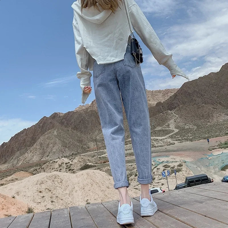 Harlan Jeans AutumnWinter Salt System HighWaisted LooseFit Casual Slimming StraightLeg NinePoint Old Man Pants 250109Z