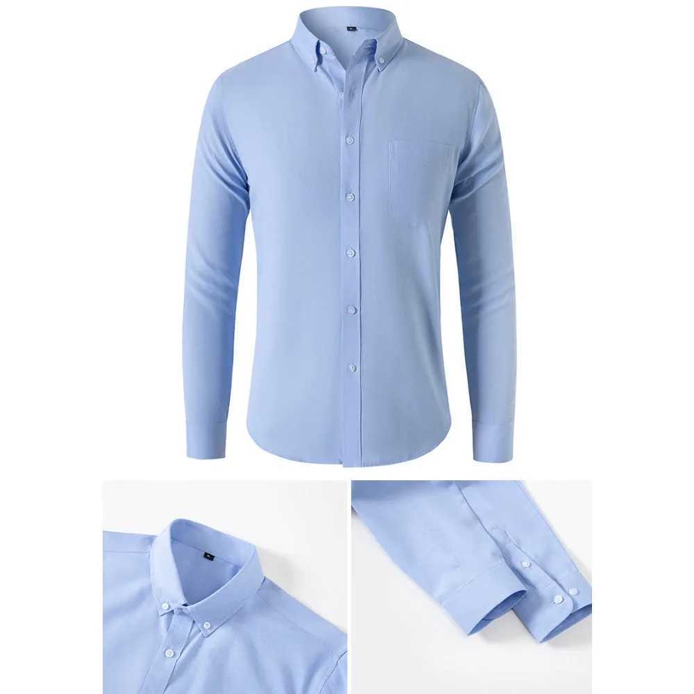 Oxford Shirts for Men Spring Autumn Formal Japanese Style Mens Long-sleeved Shirt Casual Men Shirts Solid ColorXJ250121