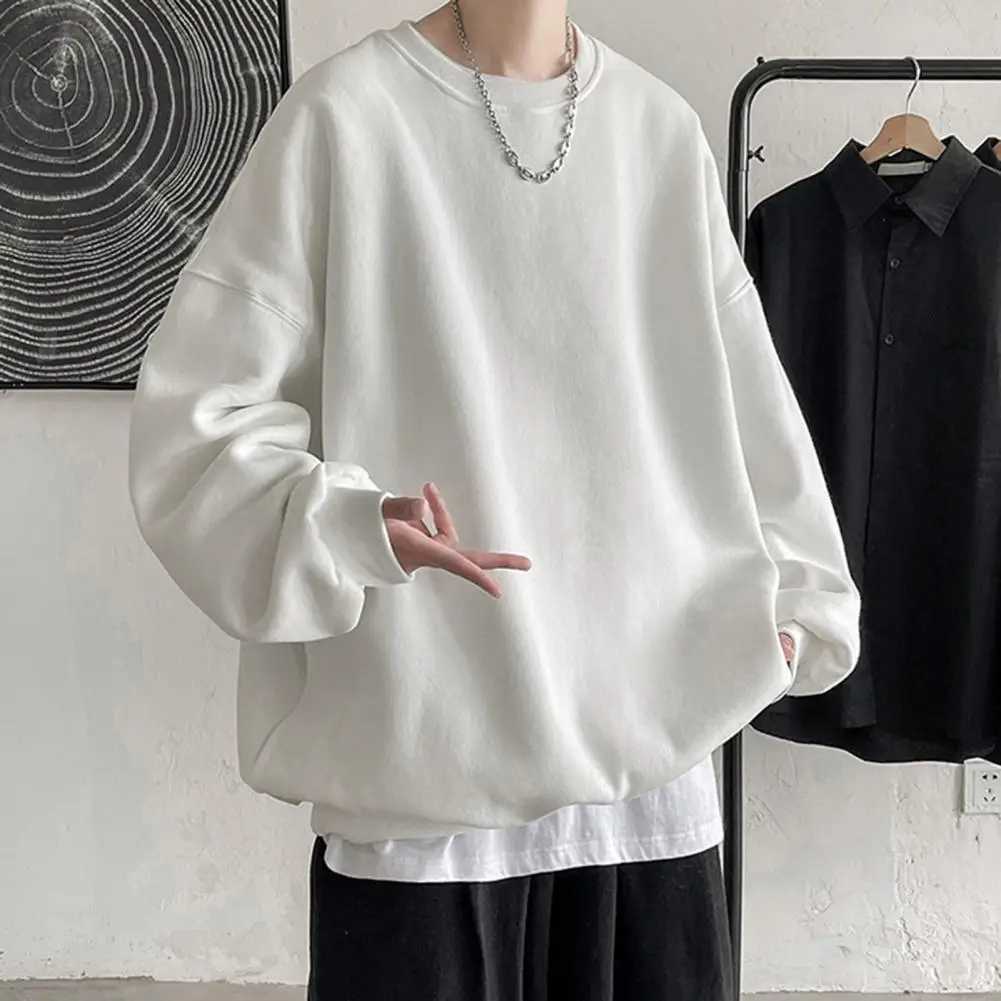 Men Fall Sweatshirt Men Pullover Sweatshirt Cozy Unisex Sweatshirt Thick Warm Stylish Mens Fall/winter Top for Couples LooseXJ2500118