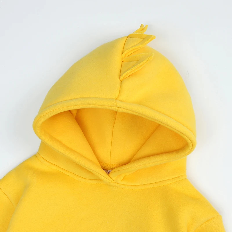 Spring Autumn Kids Boys Girl Hooded Childrens Fleece Clothes Child Solid Cotton Dinosaur Hoodies Sweatshirt Baby Clothing 250121
