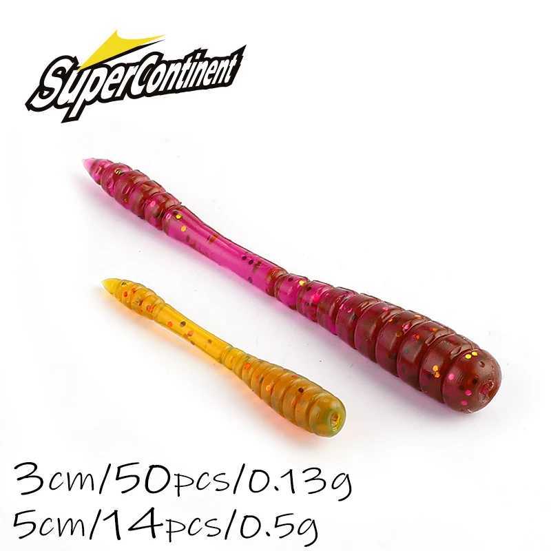 Supercontinent soft bait new tipsy fish 3cm/50pcs 5cm/14pcs fishing lures sinking tremor bait Soft Fishing Lure Fishy Worms lureXJ250122