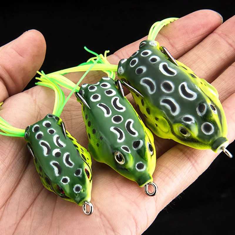 1Pcs Frog Lure Soft Tube Bait Plastic Fishing Lure 6g 9g 12g With Fishing Hooks Top Water Ray Frog Artificial Silicone BaitsXJ250122