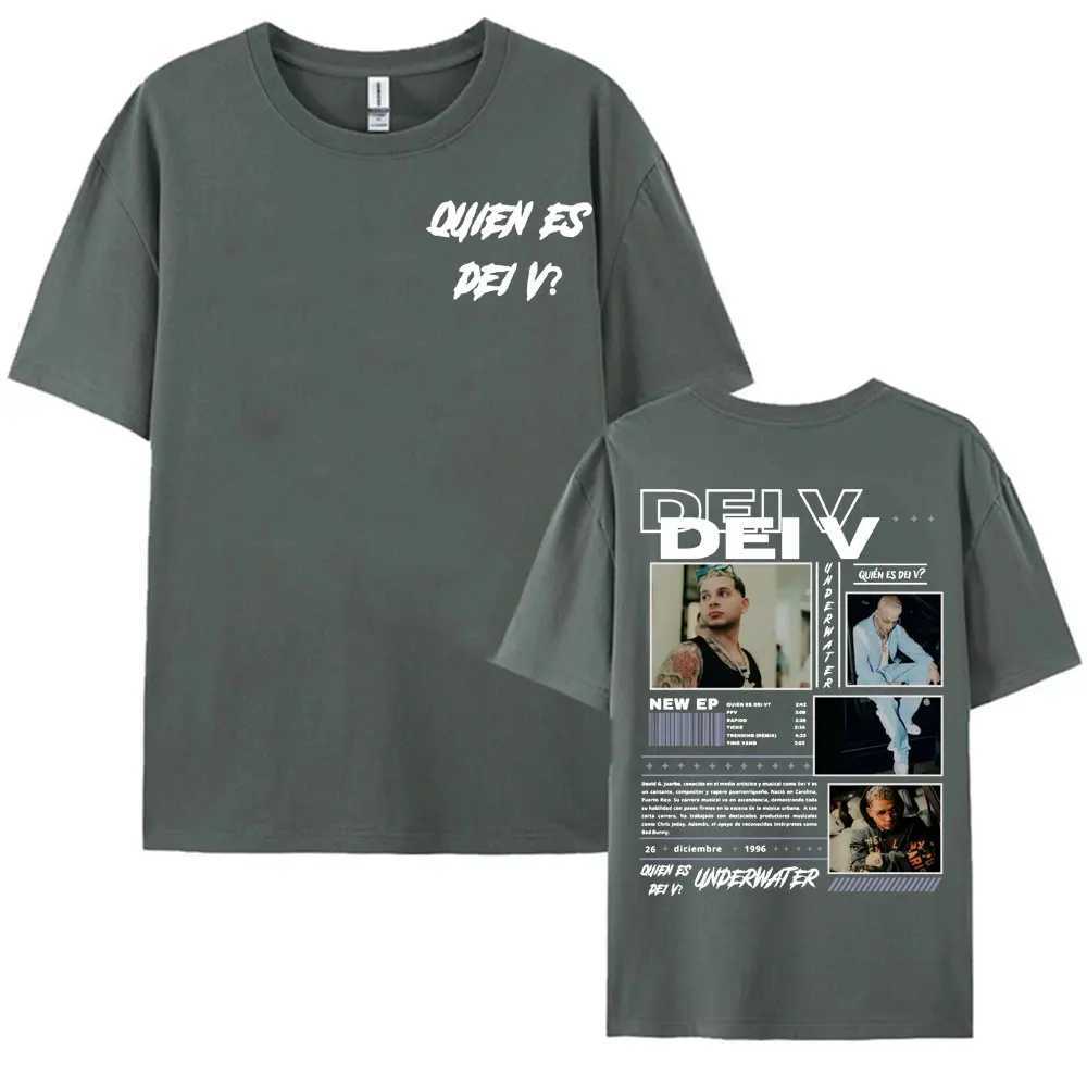 Rapper Who is Dei V? Underwater Tour T-shirts for Men Vintage Hip Hop Pop Music T-shirt Unisex O-Neck Oversized Cotton T Shirt X250203