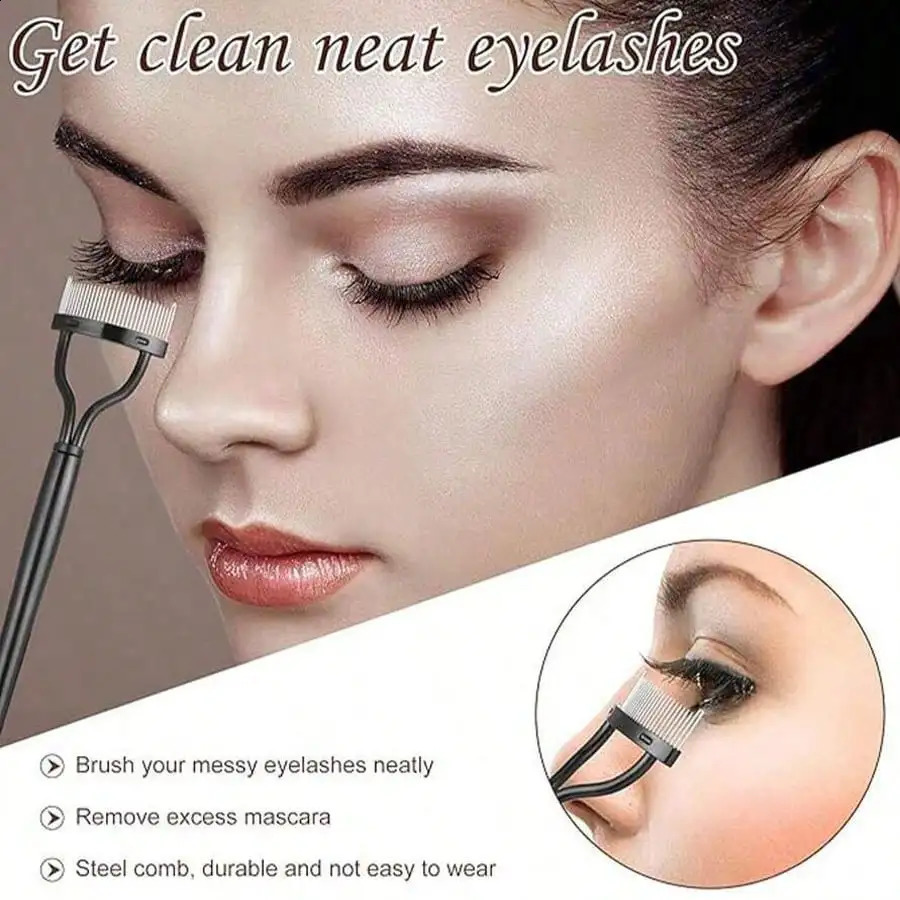 11In1 Eyelash Grooming Kit Includes Curler With Comb Separator Wand Eyebrow Brush 4 Silicone Refill Pads 250115