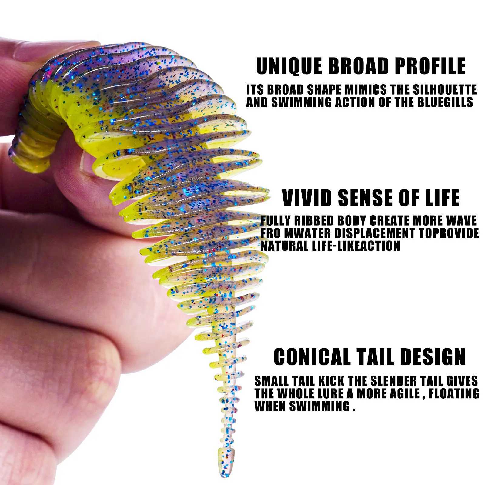 SAMOLLA Worm Silicone Soft Lure Fishing Lure Bellows Gill Artificial Pike Bass Swimbait Rig For Fishing Baits leurre soupleXJ250122