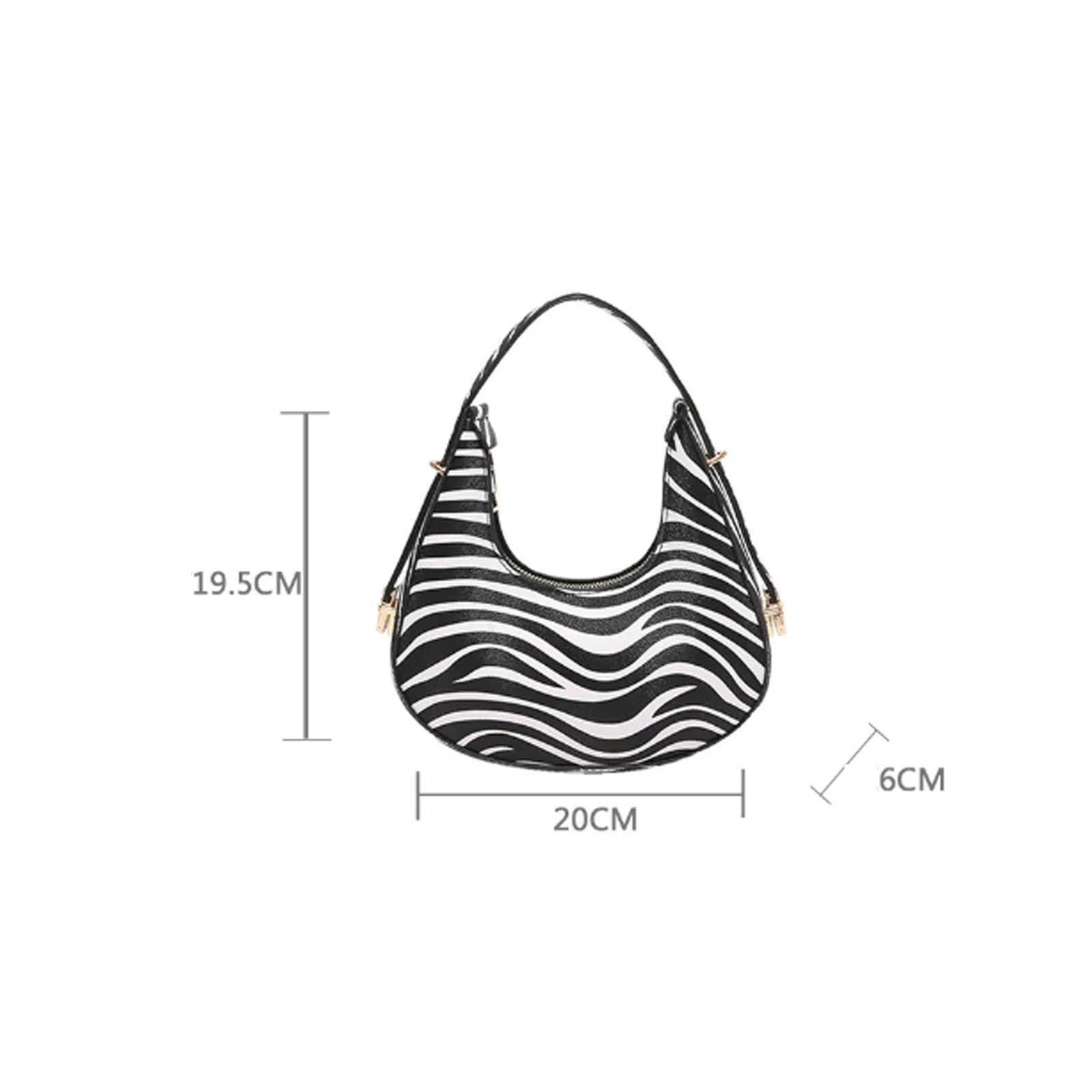 Cow Prints Underarm Shoulder Bags For Women French Style Small Crossbody Phe Bag Luxury Designer Versatile HandbagsXJ250121