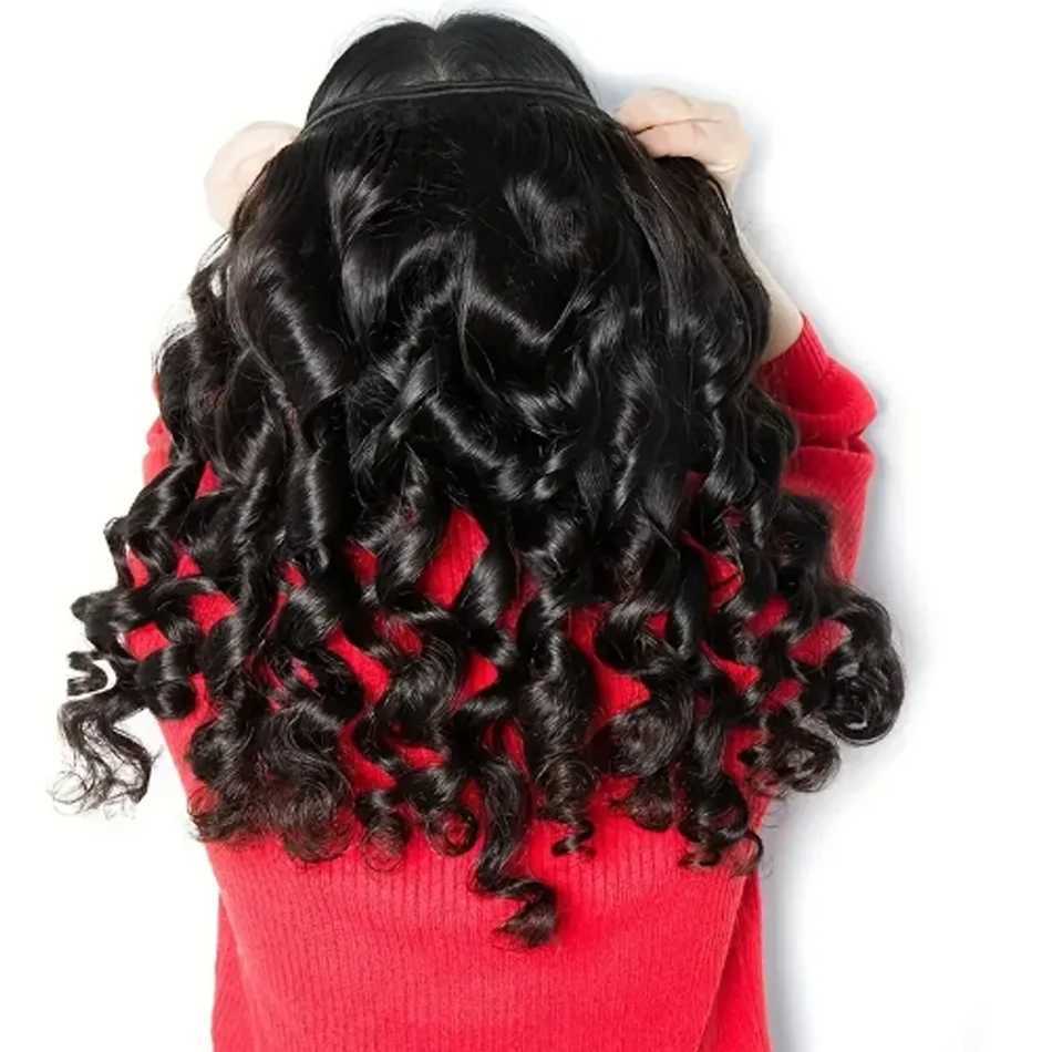 Loose Wave Bundles With Frontal 13X4 Human Hair 3Bundles With 4*4 Lace Clo Brazilian Hair Weave Bundles Remy Hair ExtensionsXJ250120