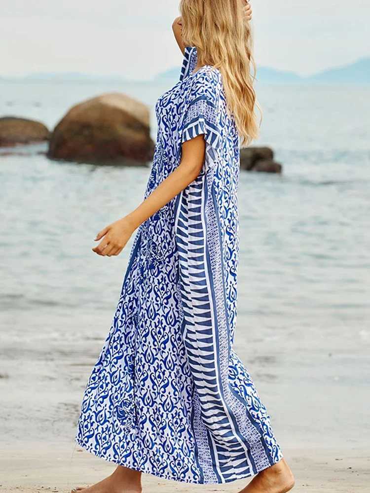 Beach Cover Up 2024 Pareo Sarong Bikini Cover Up Robe De Plage Dresses Beach Swimsuit Cover Up Bathing Suit Women Maxi Dr W250120