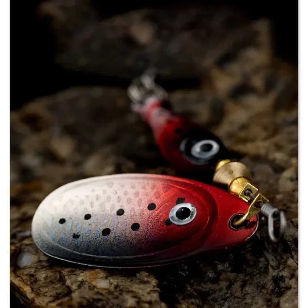 1pcs Rotating Metal Spinner Fishing Lures 9.1g 7cm Sequins Iscas Artificial Hard Baits Crap Bass Treble Hook Tackle AccessoriesXJ250122