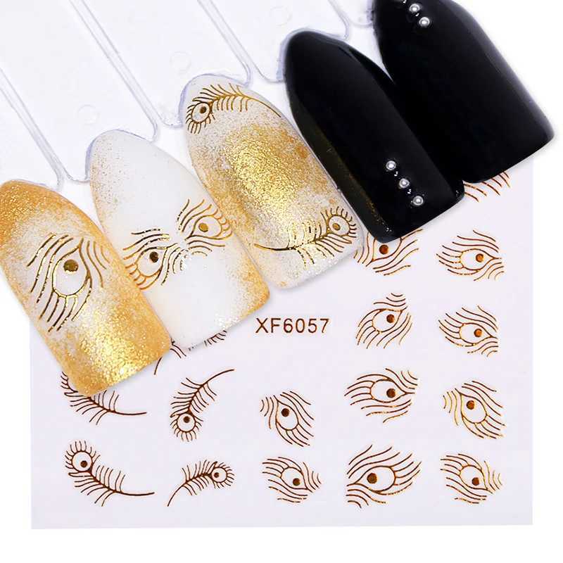 1sheets Gold Zipper 3d Designs Nail Art Stickers Decals Manicure Decor Tools DIY Nail Art Tips Fashion Accessories LAXF6021XJ250120