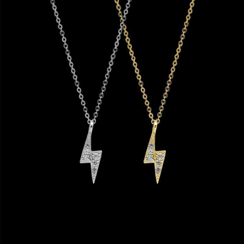 Petite 925 Sterling Silver Geometric Necklace Cute Flash Diamond Pendant Accories Female Clavicle Chain Fashion Jewelry GiftXJ250114