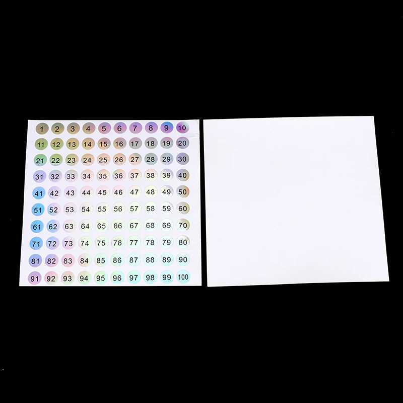 1/2/5 Sheet Number 1-500 Laser Marker Stickers For Nail Polish Glue Bottle Waterproof StickersXJ250120