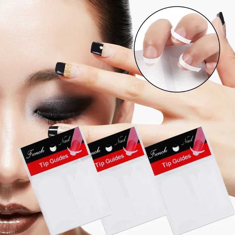 V-shaped White French Manicure Strip Wavy Line Nail Art Form Fringe Tip Guides Sticker DIY Nails Line Auxiliary Decoration ToolsXJ250120