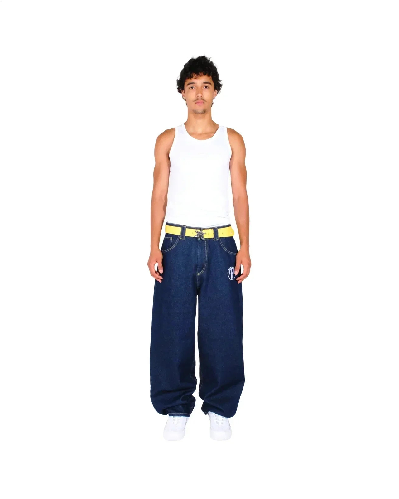 PROTECT Baggy Jeans Y2K Men Women Pants Harajuku Hip Hop Letter Embroidery Vintage Jeans High Waist Wide Leg Trouser Streetwear 250117