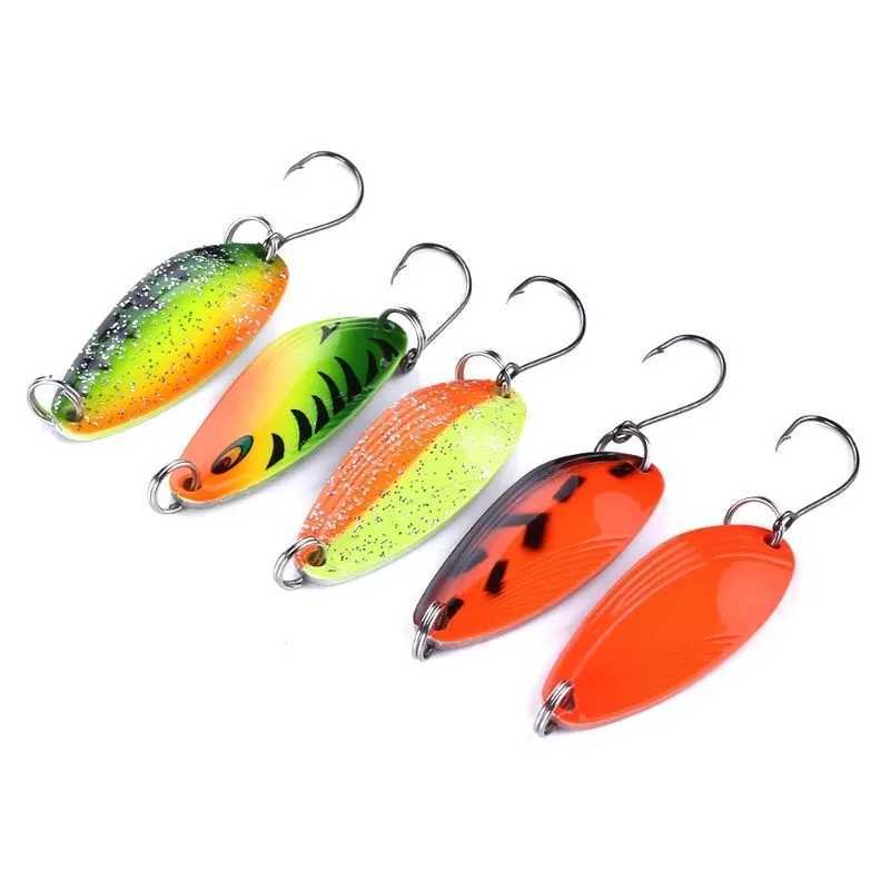 1 Pcs 3.2cm 4.5g Wobbler Fishing Lures Glitter Bait Metal Spoon Bait for Bass Trout Pike Fishing Tackle Artificial BaitXJ250122