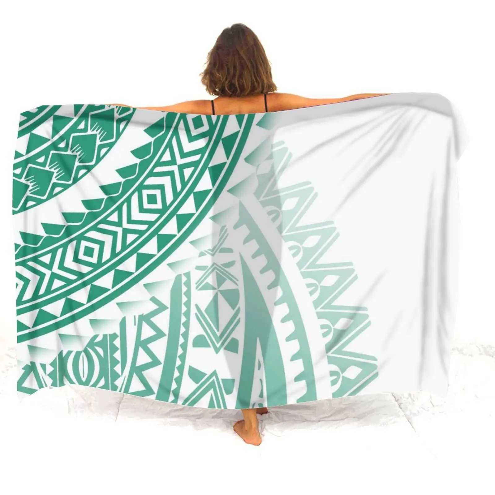 Polynesian Art Pattern Sarong Customized Seaside Resort Hotel Soft Comfort Sarong Customized Haian Fashion Beach Bikini Coat Sarong W250120