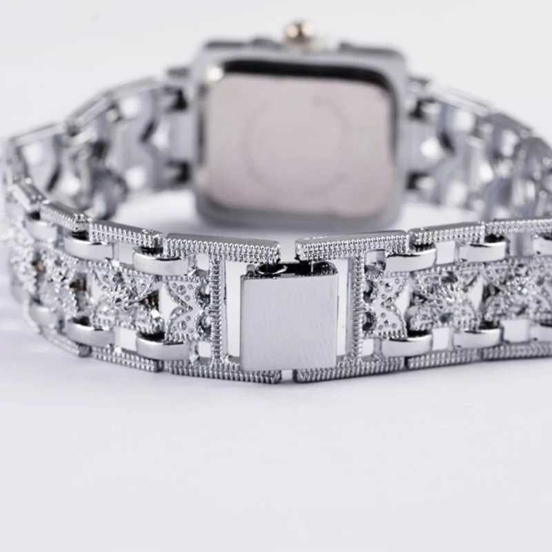 Ss Wen Silver Bracelet Watch Fashion Wen Watches Rhinestone Steel Ladies Wristwatch Luxury Fem Clock Gift watch woman X250203