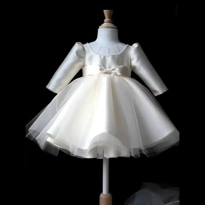 Girl Princess Dress Baby Christmas Dress Girl Childrens Bead Gauntlet Ball Dress First Birthday Childrens Evening Dress X250203