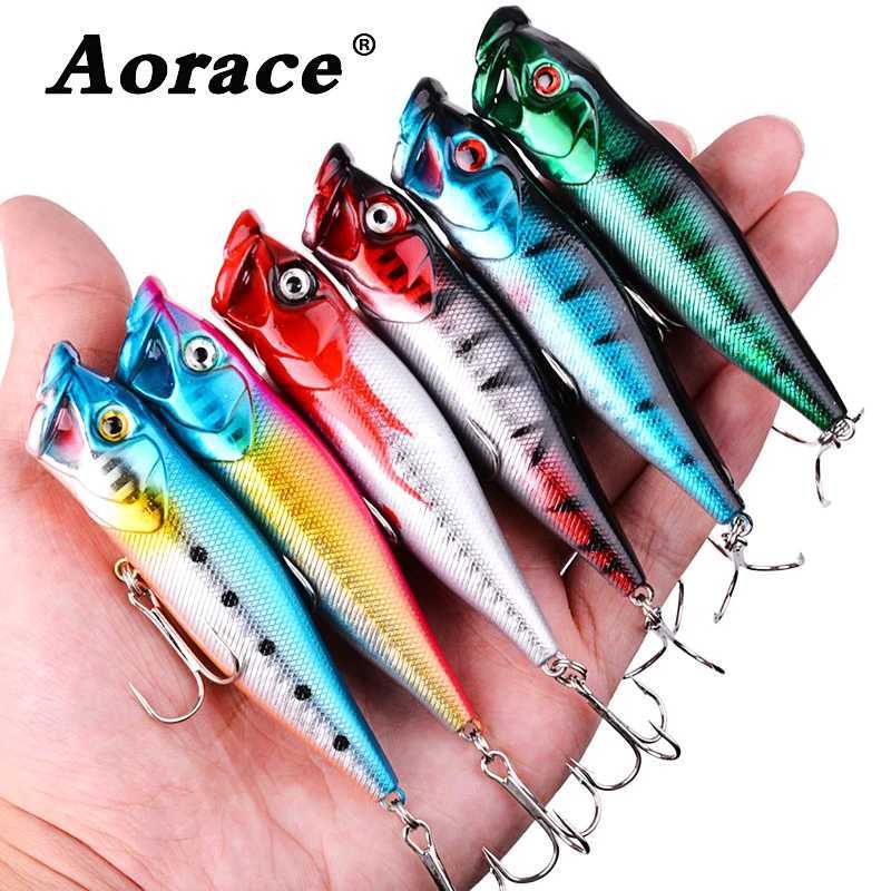 Aorace 1pcs Big Popper Fishing Lure Artificial Fishing Bait Crankbait Wobbler High Carbon Steel Hook Fishing LuresXJ250122