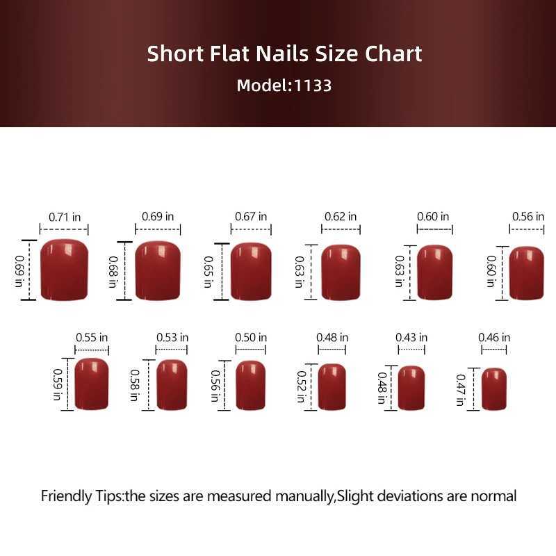 Short flat square pressed nail pink classic French fake nail can be reused for women and girls fake nailsW250120