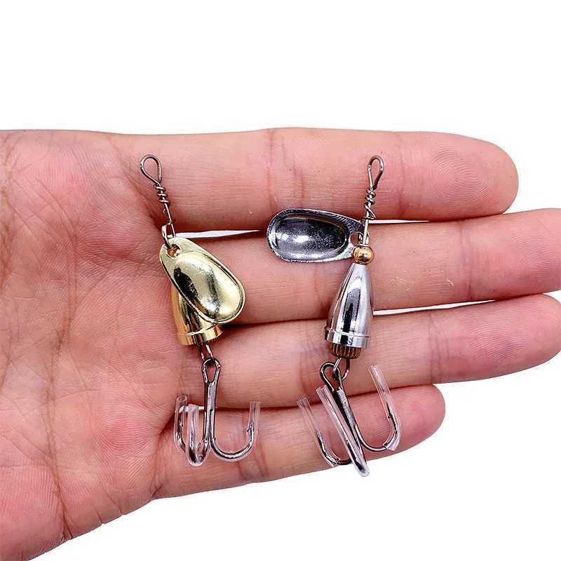 Blade Rotating Metal Lure 5g 6g 8g 10g 16g Artificial Spoon Bait Sequins Spinner Wobbler Bait with Treble Hook Fishing TackleXJ250122