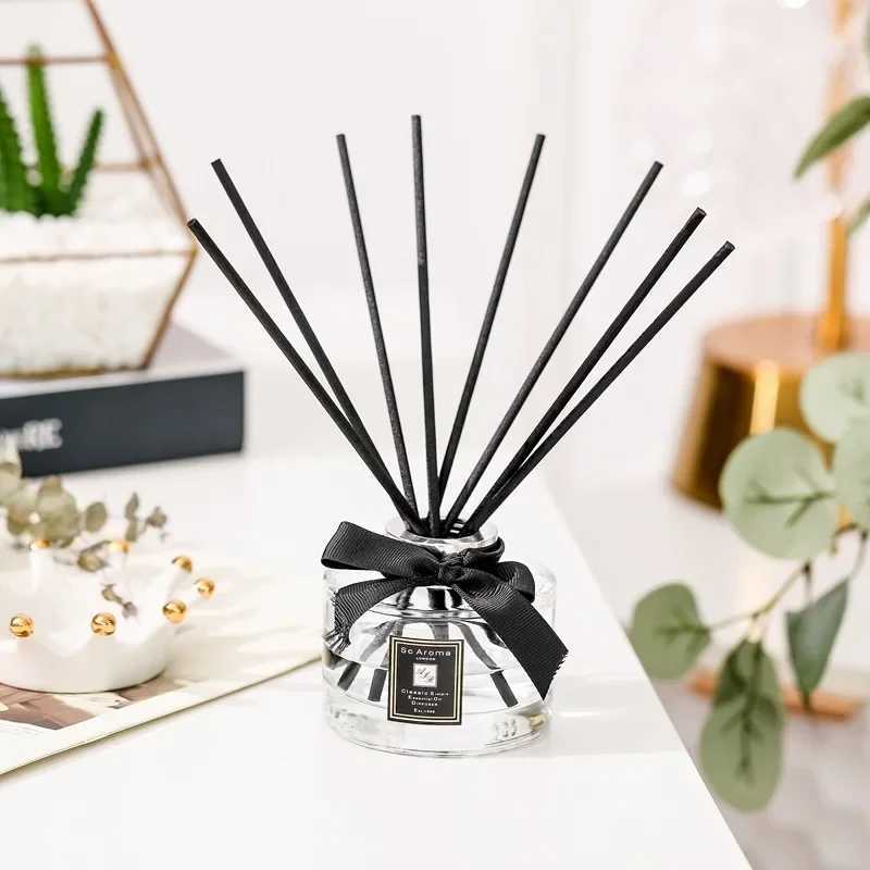 165ML Reed Diffusers Set with 5pcs Aroma Fiber Sticks Glass BottleLime basil citrus/NeroliNo Fire Aromatherapy Oil Sets X250203