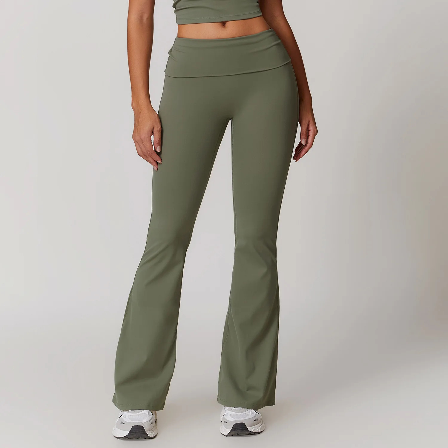Womens Flared Pants High Waist Lifting Hip Fashion Wideleg Trousers Elastic Fitness Yoga Leggingscasual yoga pants flare 250108