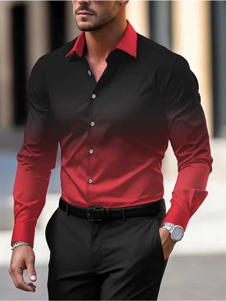 Spring and Autumn Mens Suit Lapel Fashion Shirt Pink Long Sleeve High Quality Fashion Casual Soft and Comfortable Mens ShirtXJ250121