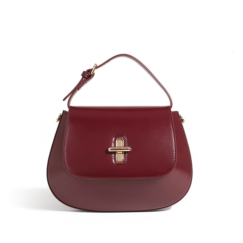 Bag Style Genuine Leather 2025 New Crossbody Bag, Light Niche Luxury, Capsule Chestnut Cowhide Women's Bag