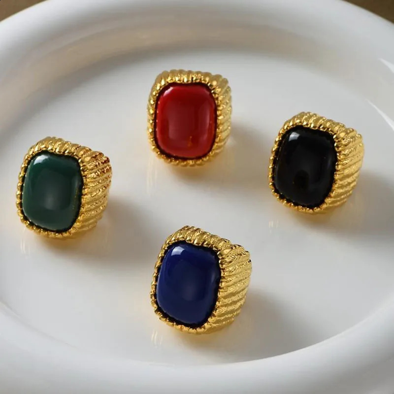 Large colored resin thick ring womens statement cocktail ring er jewelry 250109