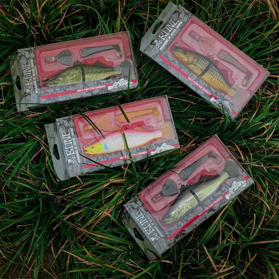 Bone Espybarra 176mm 61g Floating Multi-Function Swimbait Artificial Bait Lures with 3 interchangeable tail Seawater FreshwaterXJ250122