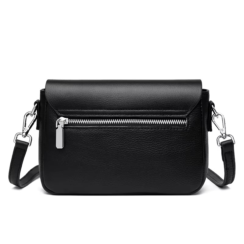 Designer Solid Color 100% Genuine Leather Women Shoulder Crossbody Bags Fashion Women's Totes Female Handbags Sac A Main