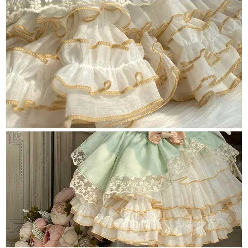 2023 Girls Birthday Dress Spain Court Lolita Infant Girls Princess Dress Baby Party Wedding Dress Baptism Clothes for Girls New X250203