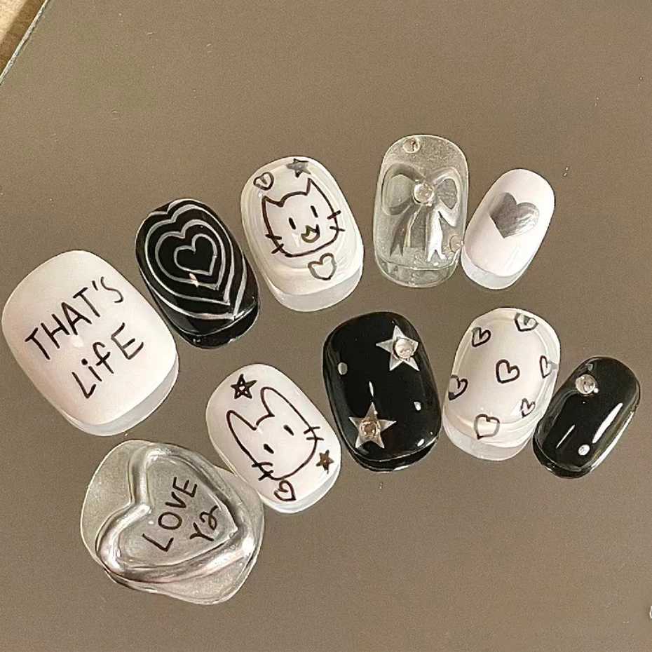 3D Cartoon Cute Cat Nail Childlike Stickers Kawaii Puppy Dog Graffiti Animals Series New Nail Art Tattoo Design Manicure DecalXJ250120