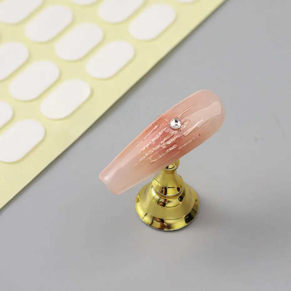 2 Sheets Traceless Double-side Adhesive Tape Gel For False Nails Display Stand Ultra-thin Soft Jelly Glue Sticker Manicure StripXJ250120