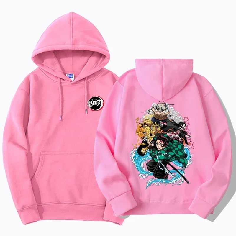 Demon Slayer Anime Hoodie Men Women Tanjirou Nezuko Sweatshirts Kimetsu No YaibaOversize Japan Anime Sudaderas Pullover 4XLXJ2500118