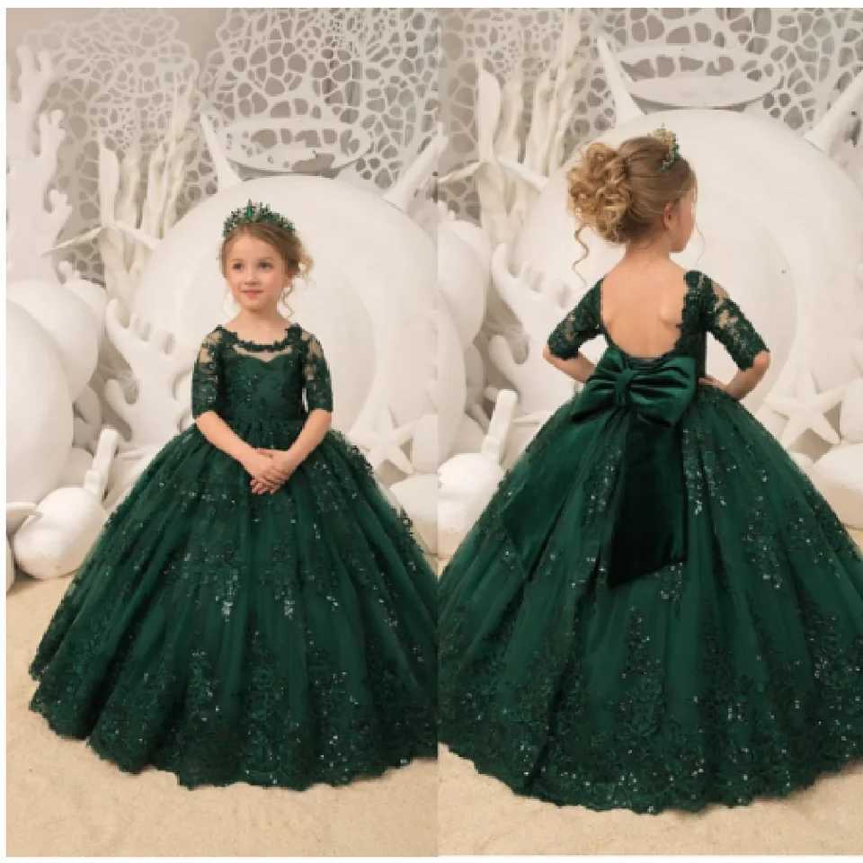 Flower Girl Dresses For Wedding On Princess Girls Pageant Holy Birthday Party Prom Communion Costumes Baptism A Dream Gift X250203