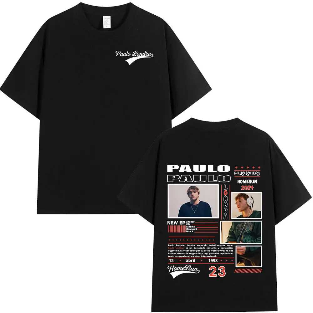 Rapper Paulo London Album Merch T-shirts Mens Women Clothing Fashion Hip Hop Oversized T Shirts Cotton Cozy Short Sleeve T-shirt X250203
