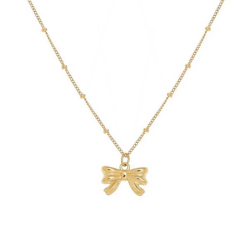 OIMG 316L Stainl Steel Princ Bow Knot Ankle Anklet Foot Chain For Women Girls Bead Chain Summer Beach Barefoot BraceletXJ250121