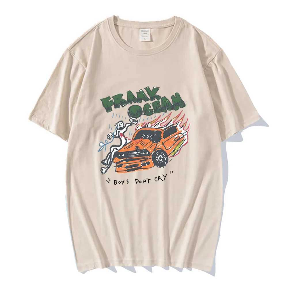 Frank O-ocean blonde R B music T-shirt mens cool and fashionable T-shirt 100% pure cotton T-shirt spring short sleeved comfortable T-shirt X250203