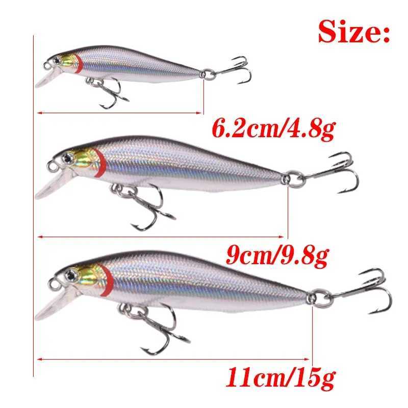 1 Pc Minnow Fishing Lure 5g 10g 15g Sinking Wobblers Hard Plastic Artificial Bait Crankbaits for Bass Pike Pesca Fishing TackleXJ250122