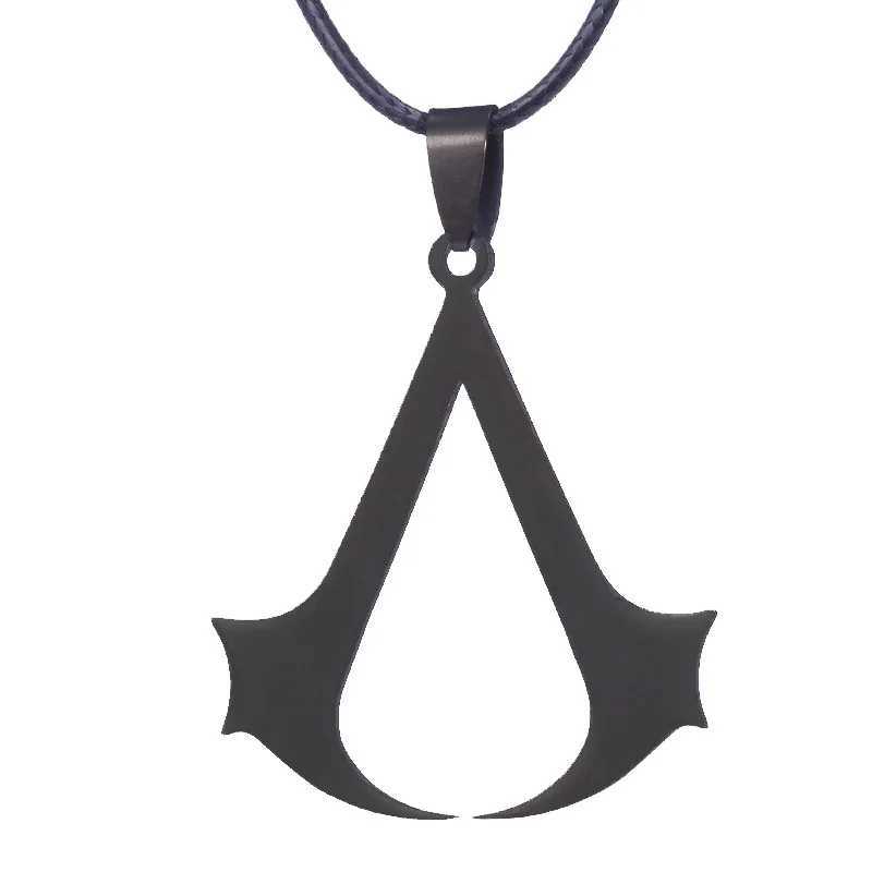 Fashion Charm Assassin Pendant Necklaces Women Hollow Out Stainless Steel Chain Necklace Geometry Students Jewelry GiftsXJ250121